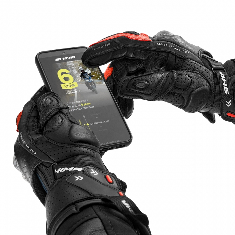 Mootorratta kindad Shima RS-3 fluo punased
