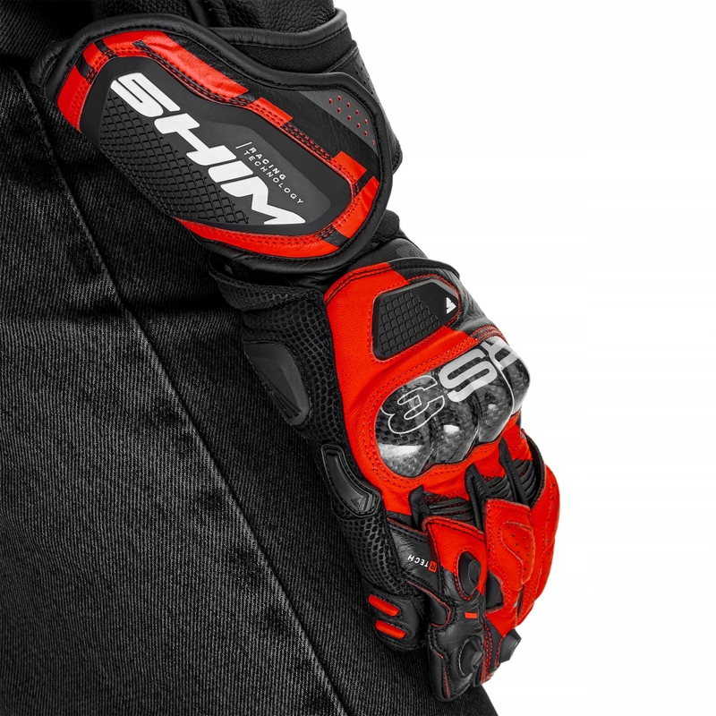 Mootorratta kindad Shima RS-3 fluo punased
