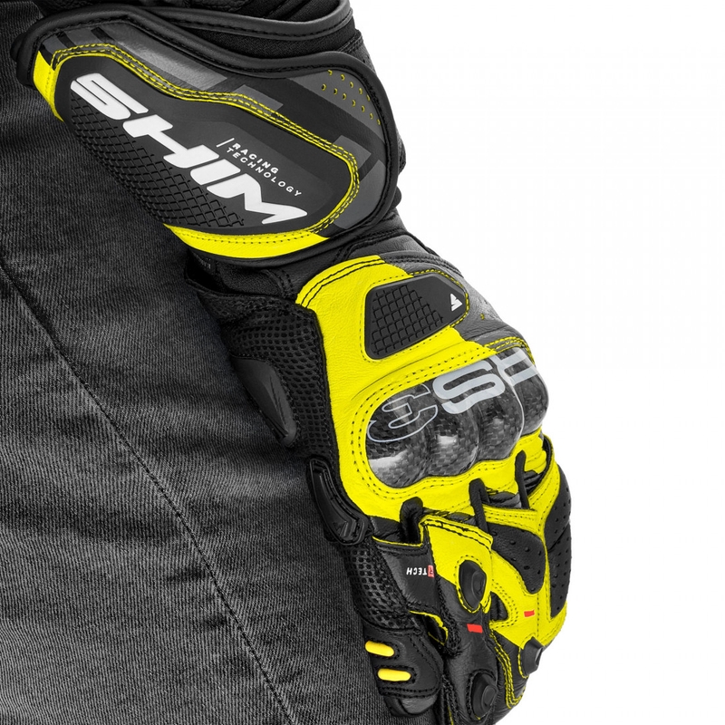 Shima RS-3 mootorratta kindad fluo-kollased