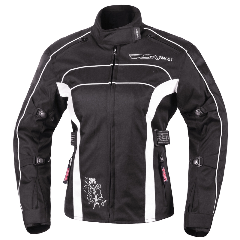 Moto bunda dámská RSA SW-01 černo-bílá - II. jakost