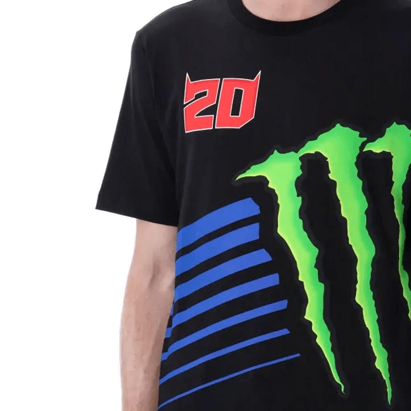 Fabio Quartararo Monster Energy Logo T-särk must