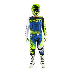 Komplet (dres + kalhoty) Shot CONTACT Counter modro-fluo žlutý