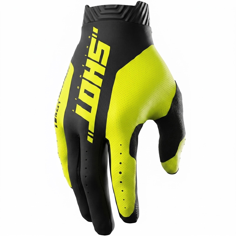 Motokrossi kindad Shot Lite Skin fluo-kollased