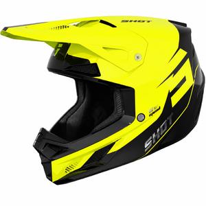Motokrossi kiiver Shot Speed S läikiv fluokollane