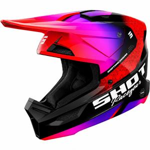 Shot Furious Stream laste motokrossikiiver läikivpunane