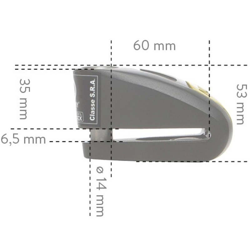 Auvray B-Lock 14 piduriketta lukk alarmi ja musta värvi