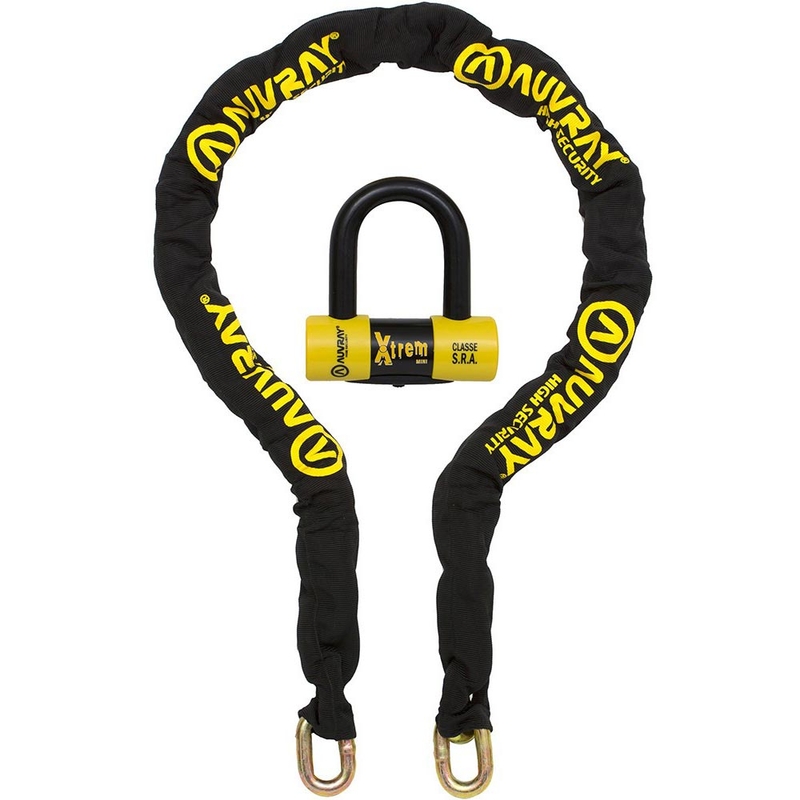Auvray XTREM mootorratta ketilukk koos XTREM Mini U 13,5 mm piduriketta lukuga, must