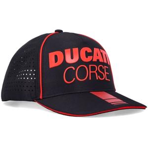Ducati Laser Performance Midvisor Cap must ja punane