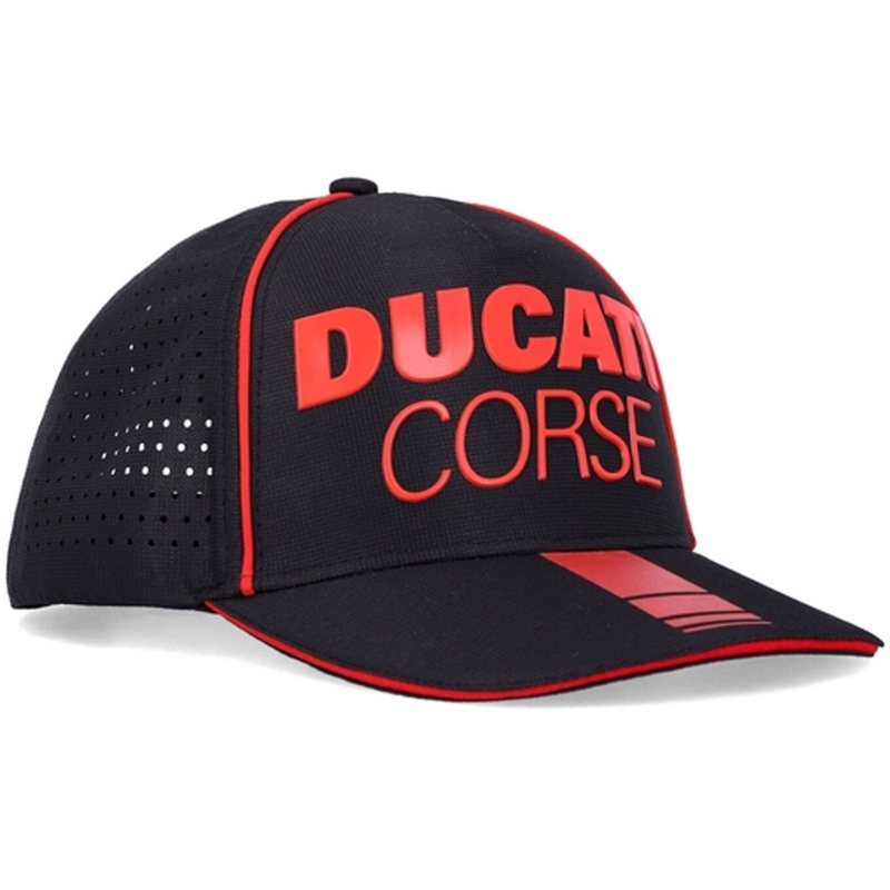 Ducati Laser Performance Midvisor Cap must ja punane