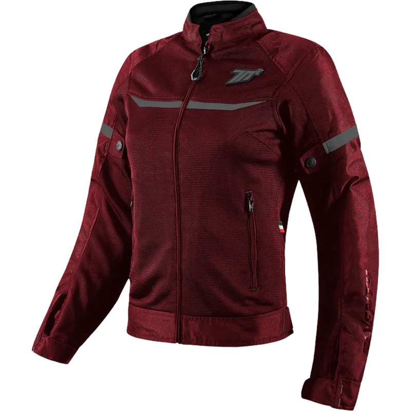 Naiste mootorrattajakk SEVENTY DEGREES SD-JR30.2 Mojave burgundiapunane