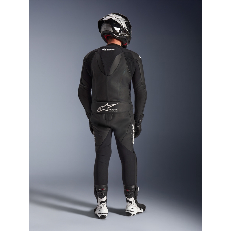 Alpinestars GP Force V2 kaheosaline nahkkombinesoon must-valge