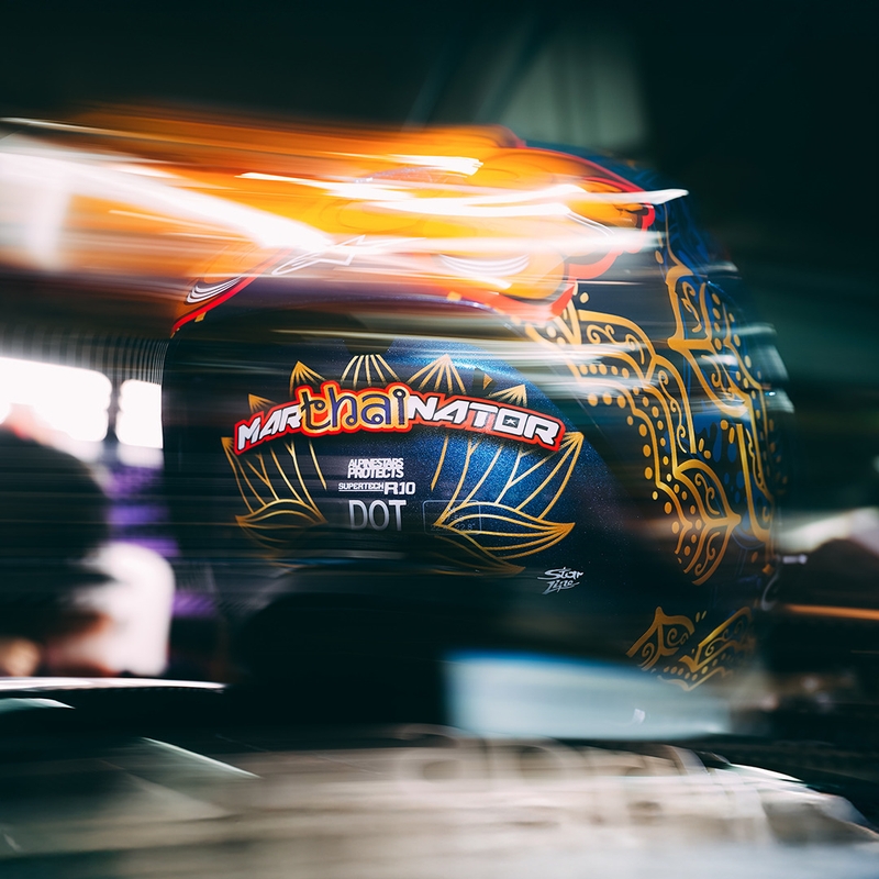 Täismaskiiver Alpinestars Supertech R10 Marthanator piiratud väljaandega JORGE MARTIN sinine pärlkuldpunane