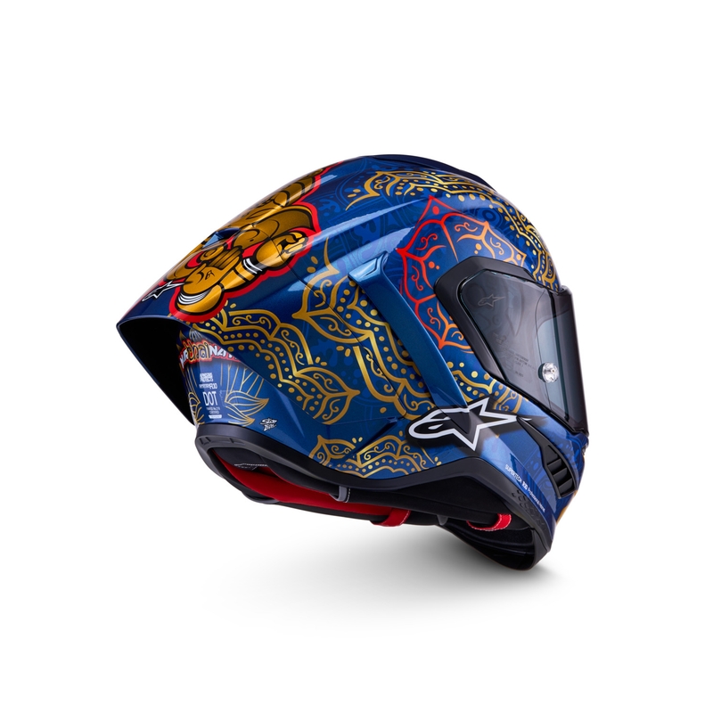 Täismaskiiver Alpinestars Supertech R10 Marthanator piiratud väljaandega JORGE MARTIN sinine pärlkuldpunane