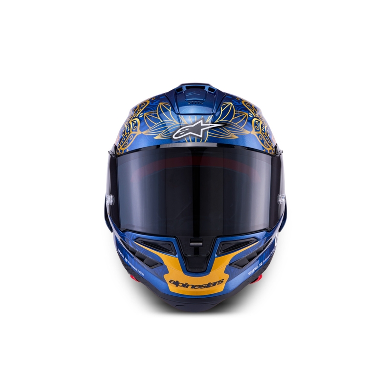 Täismaskiiver Alpinestars Supertech R10 Marthanator piiratud väljaandega JORGE MARTIN sinine pärlkuldpunane