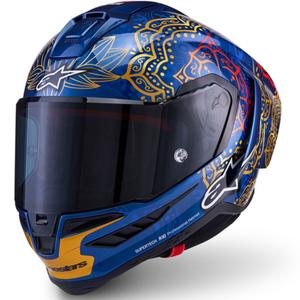 Täismaskiiver Alpinestars Supertech R10 Marthanator piiratud väljaandega JORGE MARTIN sinine pärlkuldpunane