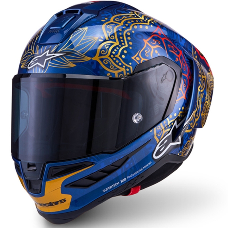 Täismaskiiver Alpinestars Supertech R10 Marthanator piiratud väljaandega JORGE MARTIN sinine pärlkuldpunane