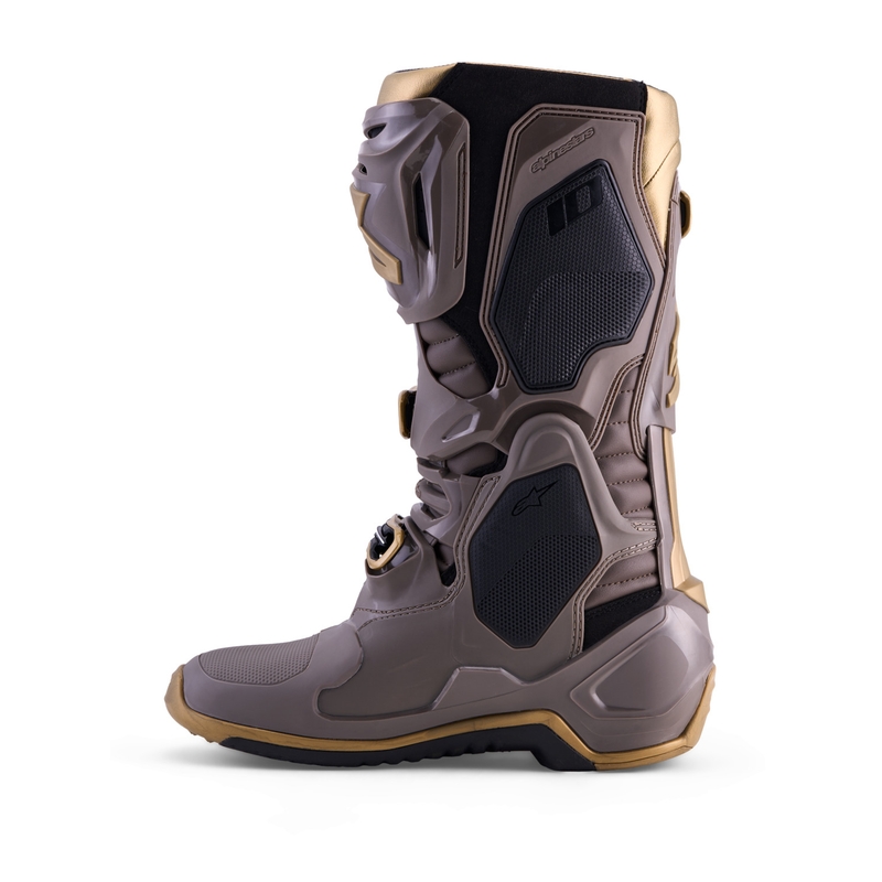 Alpinestars TECH 10 Limited Edition AIR GOLD mootorrattasaapad pruunid-kuldsed