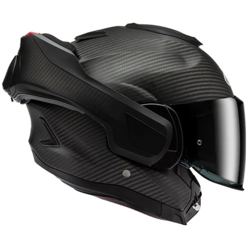 Ülesklapitav mootorrattakiiver HJC F100 CARBON matt must
