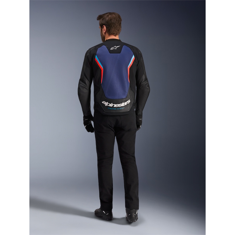 Alpinestars GP Force V2 nahkjakk must-sinine-fluopunane