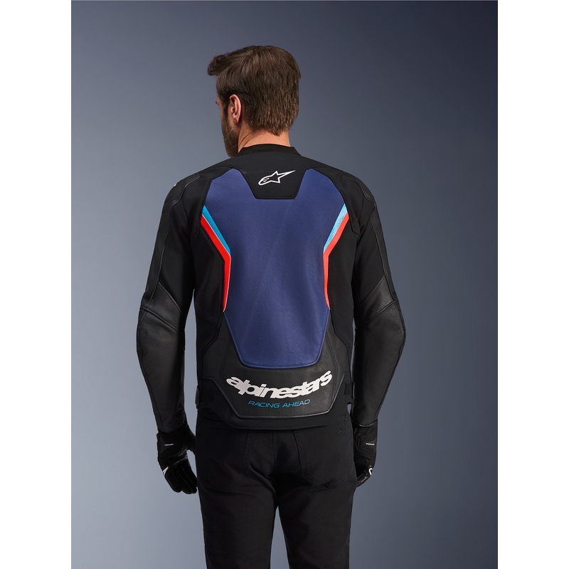 Alpinestars GP Force V2 nahkjakk must-sinine-fluopunane