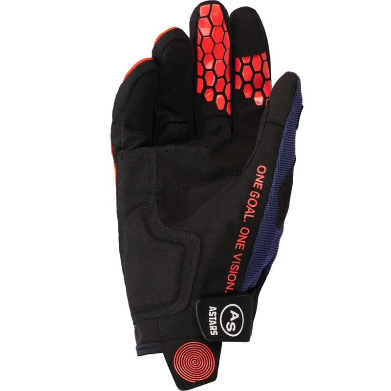 Alpinestars PRO-DURA sini-oranž-valge motokrossi kindad