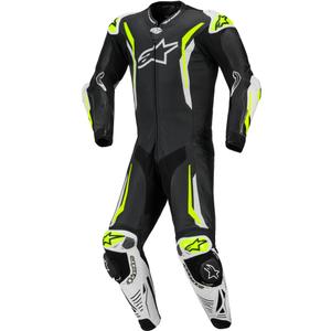 Alpinestars GP TECH V5 nahkkombinesoon must-valge-fluorestseeruv kollane