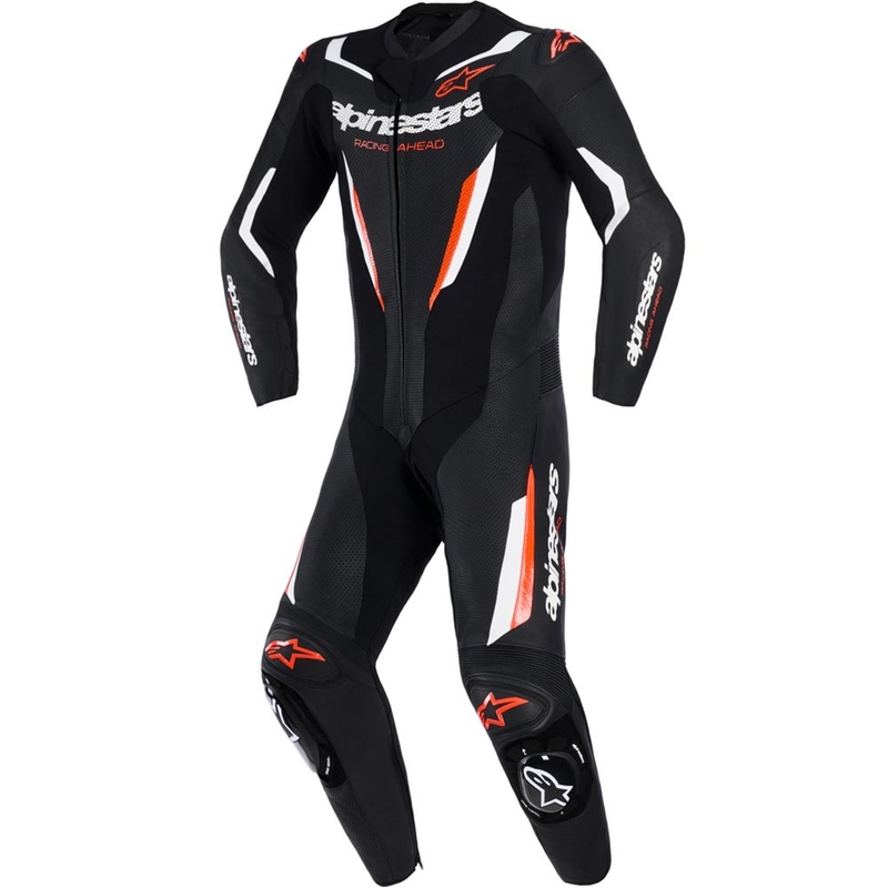 Alpinestars GP FORCE V2 ühes tükis mootorrattaülikond must-valge-fluopunane