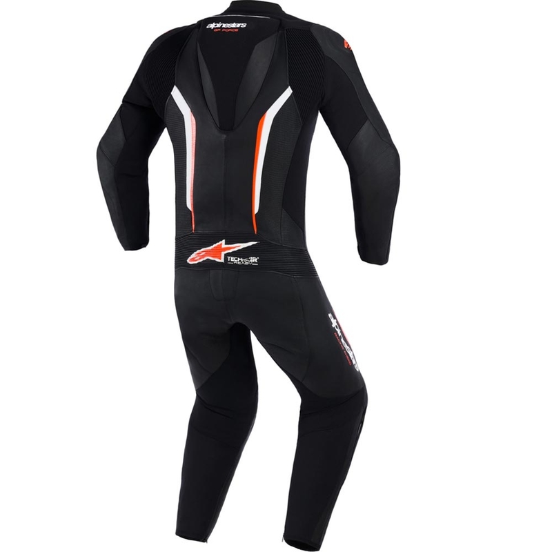 Alpinestars GP FORCE V2 ühes tükis mootorrattaülikond must-valge-fluopunane