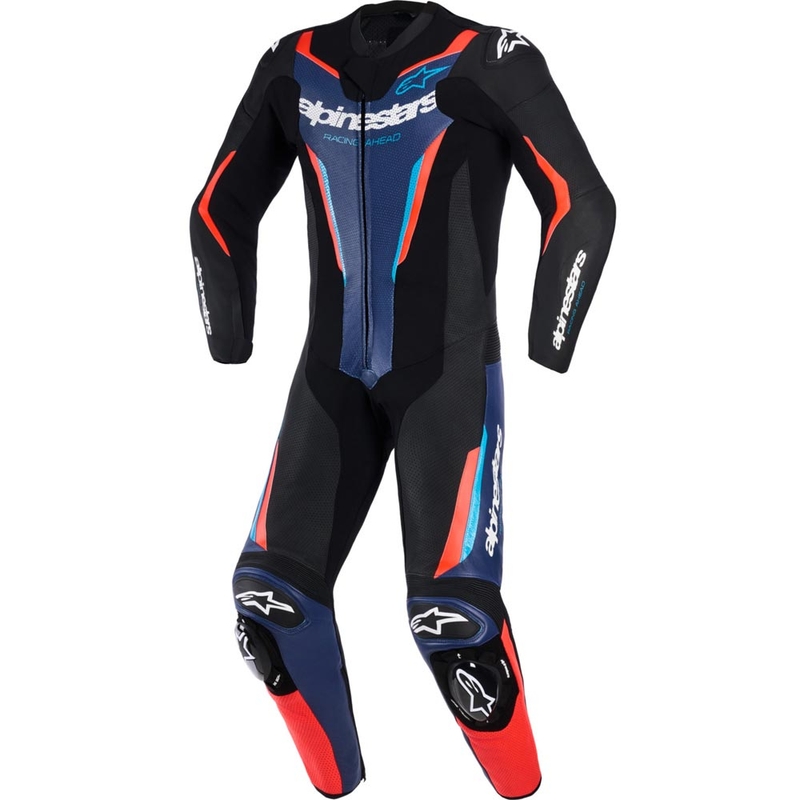 Alpinestars GP FORCE V2 ühes tükis mootorrattaülikond must-sinine-fluopunane-