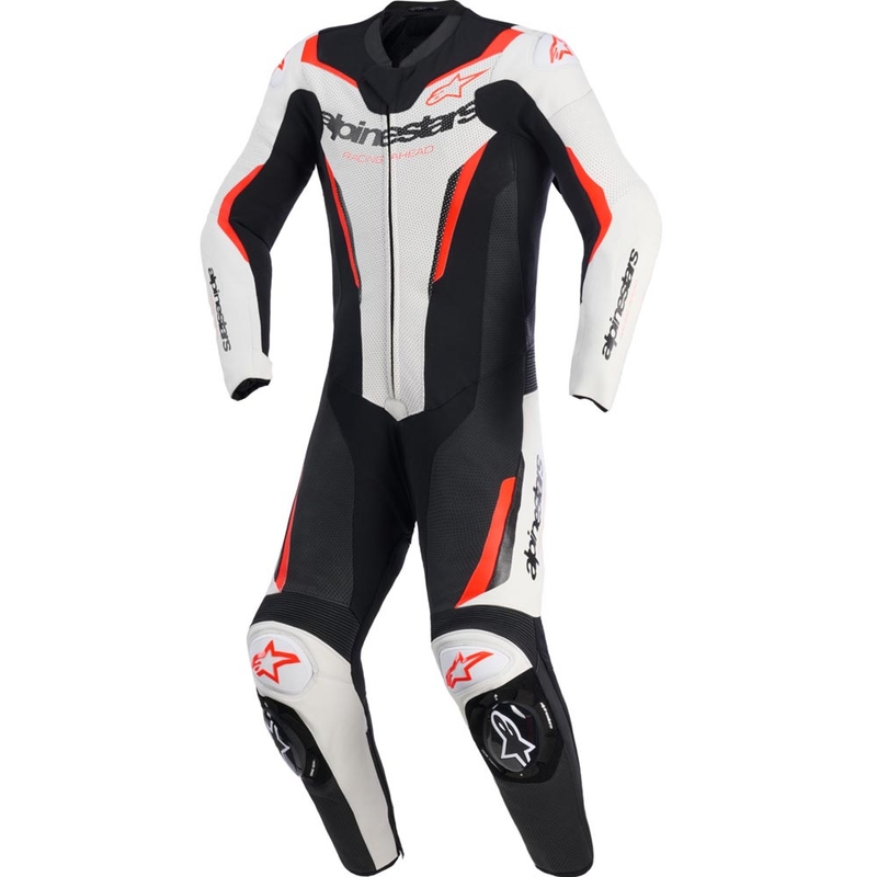 Alpinestars GP FORCE V2 ühes tükis mootorrattaülikond valge-must-fluopunane