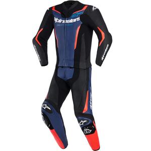 Alpinestars GP Force V2 kaheosaline mootorrattaülikond must-sinine-fluopunane