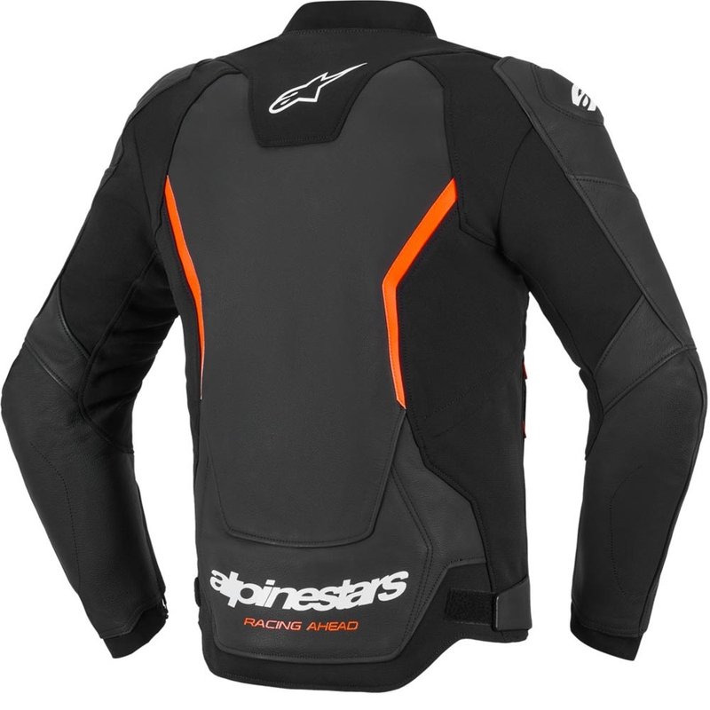 Alpinestars GP Force V2 nahkjakk must-fluorestseeriv punane-valge