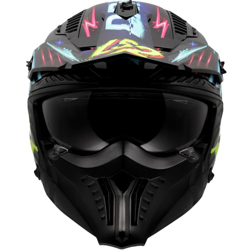 Trial mootorratta kiiver LS2 OF606 Drifter Rayz must-sinine