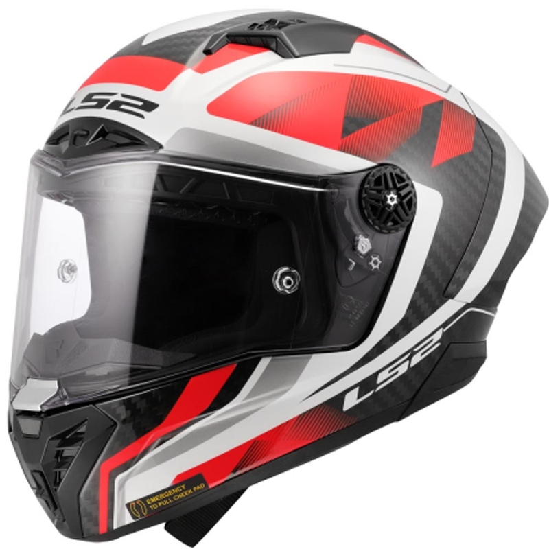 Täismaskiiver mootorrattale LS2 FF805 Thunder C GP Aero Raute valge-punane