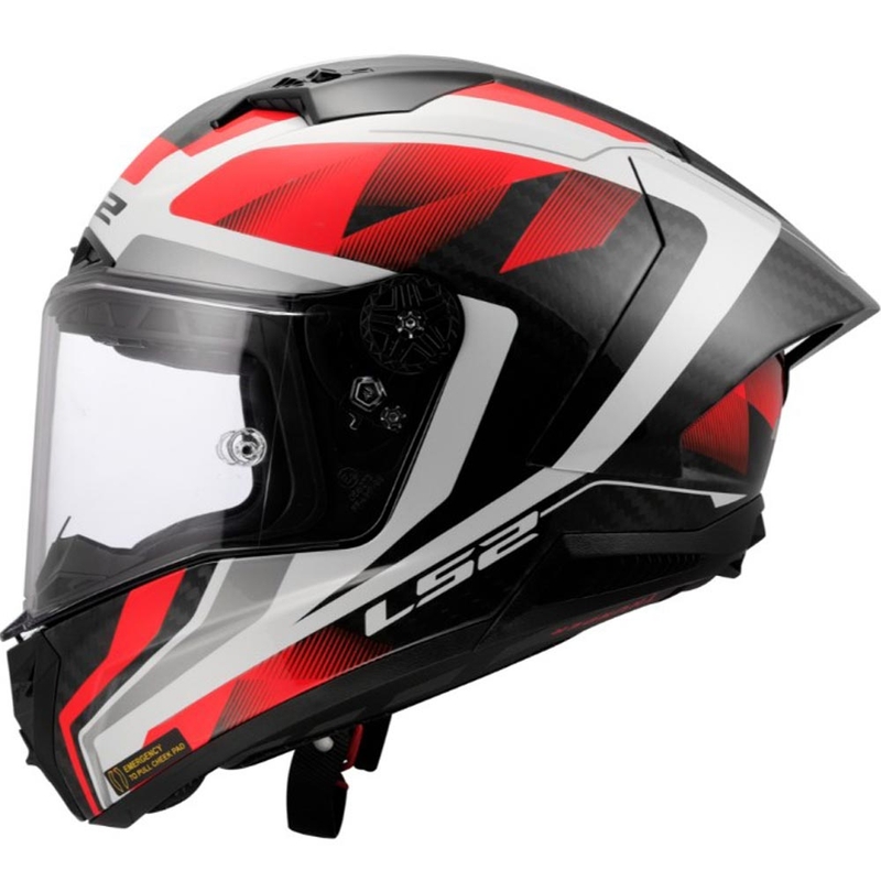 Täismaskiiver mootorrattale LS2 FF805 Thunder C GP Aero Raute valge-punane