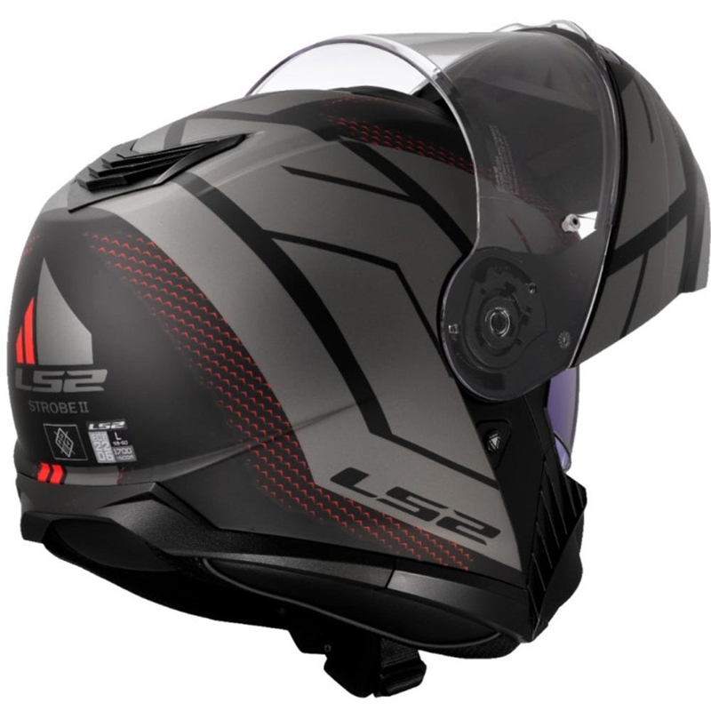 Ülesklapitav mootorrattakiiver LS2 FF908 Strobe II Code must-hall