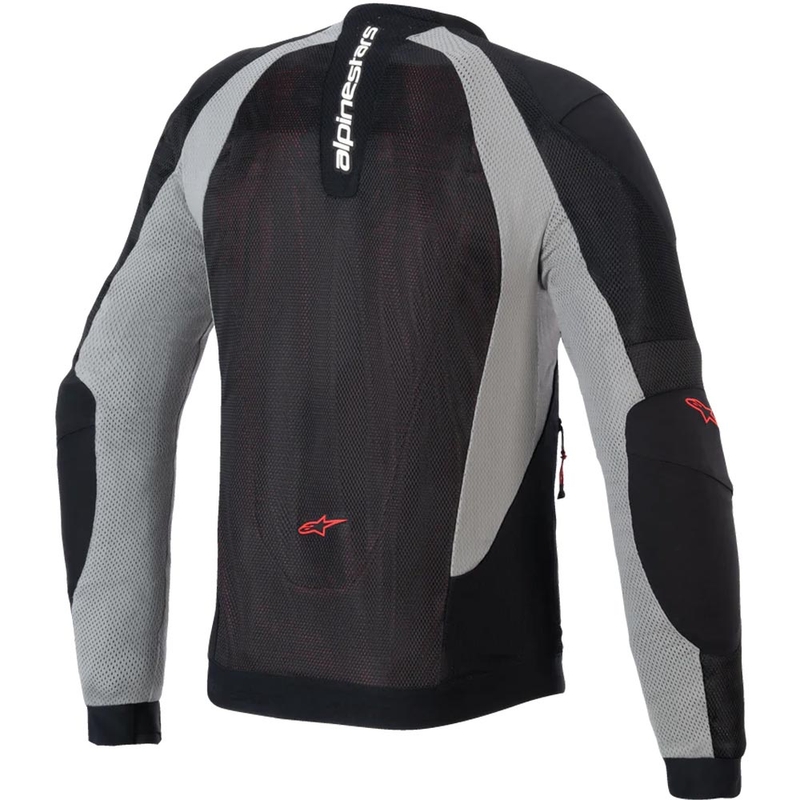 Alpinestars TROOP-AIR PRO must-hall-punane mootorratta jope