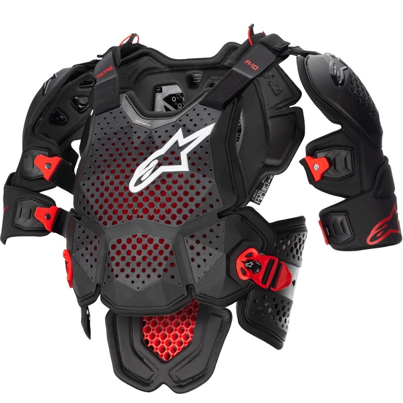 Alpinestars A-10 2 kehakaitse must-antratsiit-punane