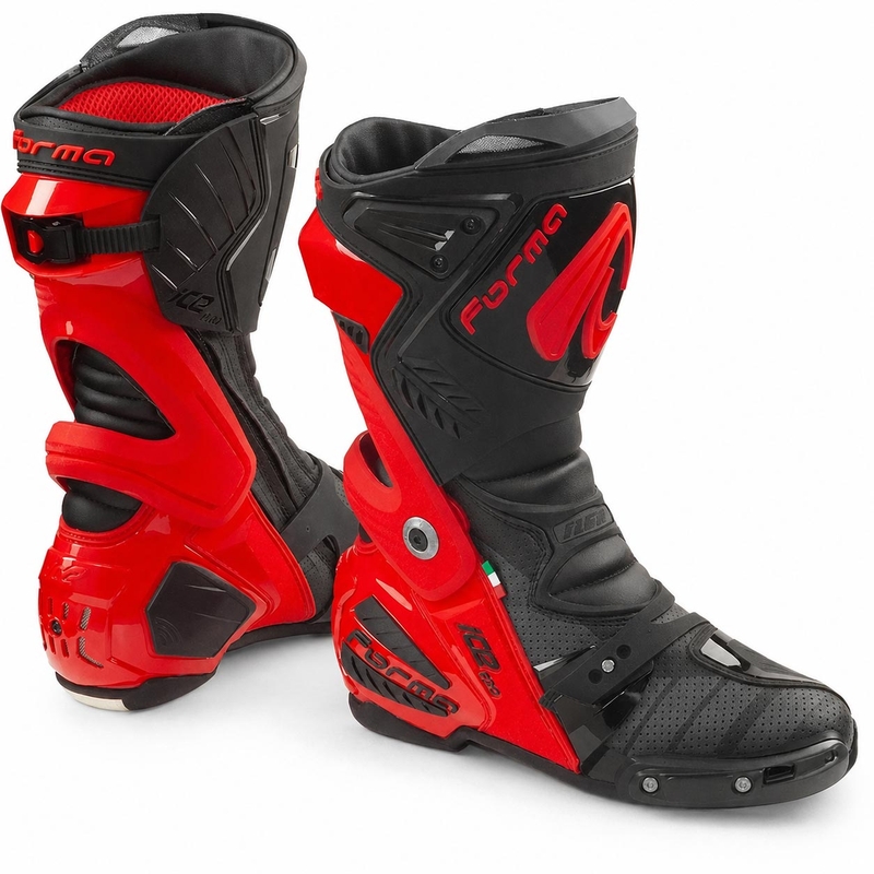 Forma Ice Pro Flow mootorrattasaapad puna-mustad