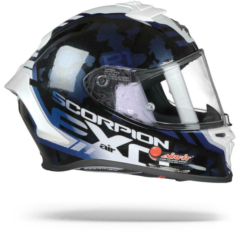 Integrální přilba Scorpion EXO-R1 Air Ogi černo-bílo-modrá