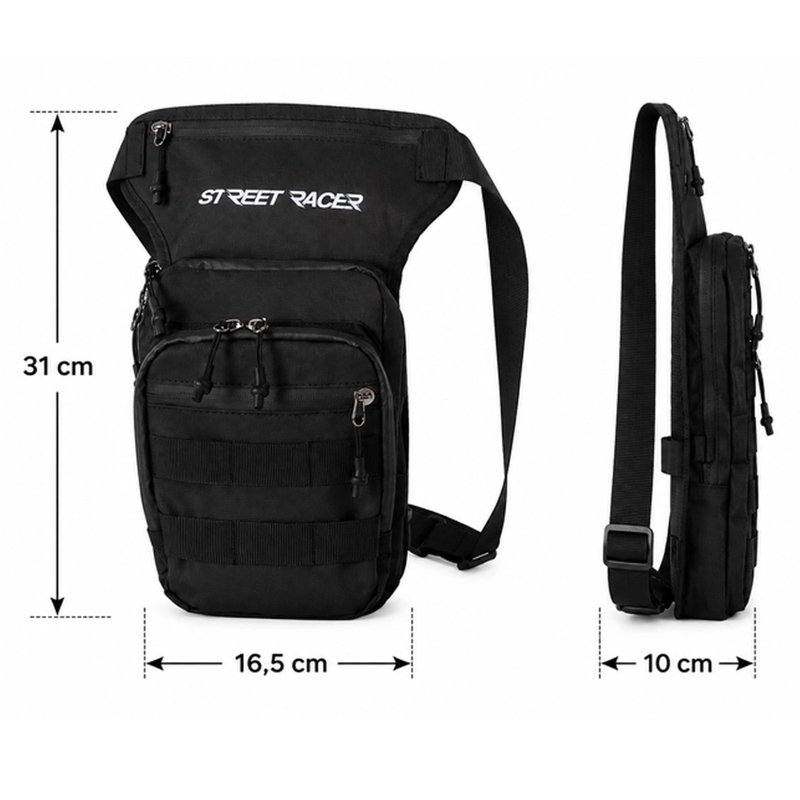 Street Racer Embrace reiekott must 5 l