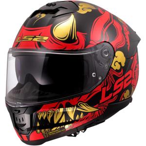 Täismaskiiver mootorrattale LS2 FF808 Drako must-punane