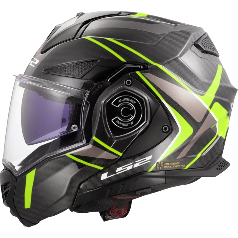 Ülesklapitav mootorrattakiiver LS2 FF901 Advant XC Future II must-fluorestseeriv kollane