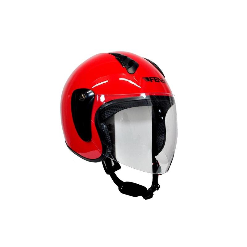 Přilba na motorku otevřená Fenix 818 červená