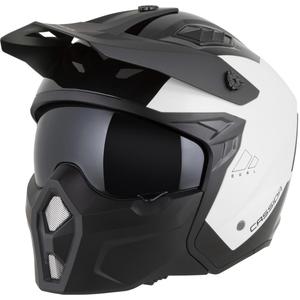 Modulaarne mootorrattakiiver Cassida Cross Country Dual valge-must