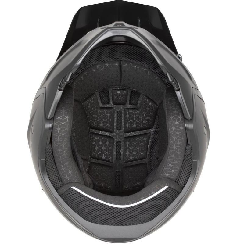 Modulaarne mootorrattakiiver Cassida Cross Country Dual valge-must
