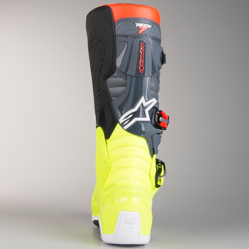 Boty na motorku Alpinestars Tech 7 červeno-fluo žluté