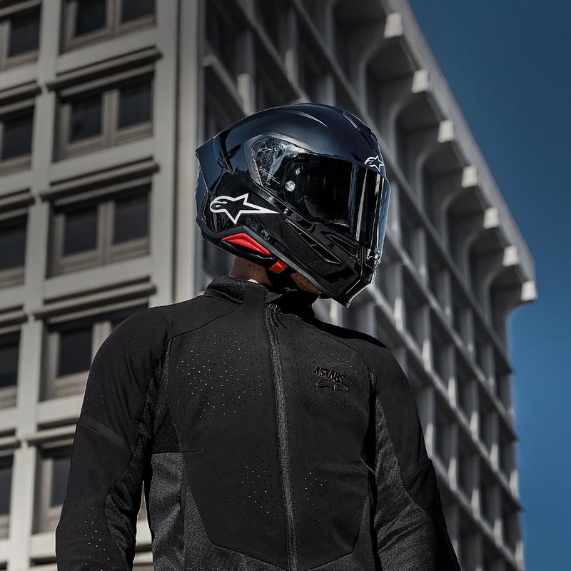 Alpinestars S-R7 Solid täismaskiga mootorrattakiiver must