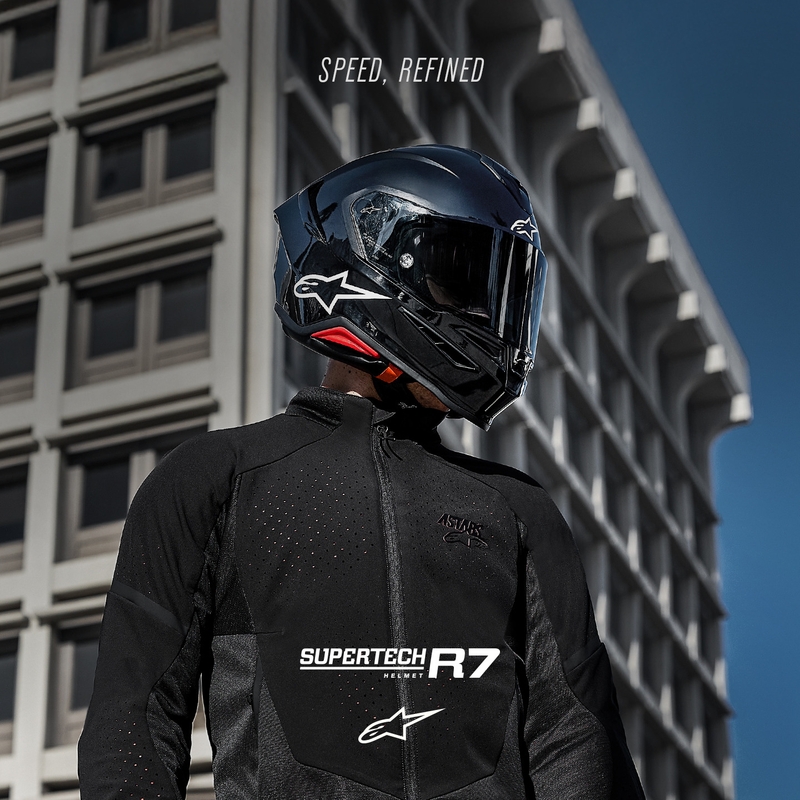 Alpinestars S-R7 Solid täismaskiga mootorrattakiiver must
