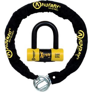 AUVRAY X-Lock ketaslukk ketiga 120 cm must-kollane